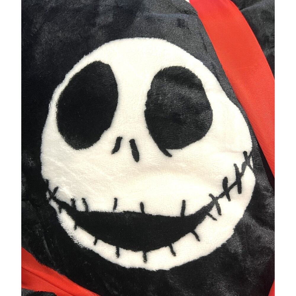 Jack Skellington Full Queen Fleece Bed Blanket 90” X 90” Christmas Santa Hat - Picture 3 of 12